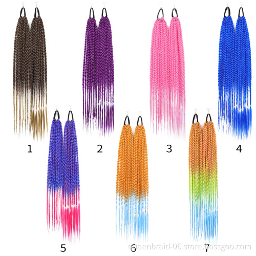 Ponytail Hair Extensions False Overhead Tail With Rubber Elastic Band Braiding Hairpiece Pigtail Synthetic
